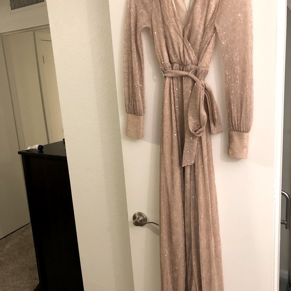 Baltic born long sleeve Abigail champagne dress